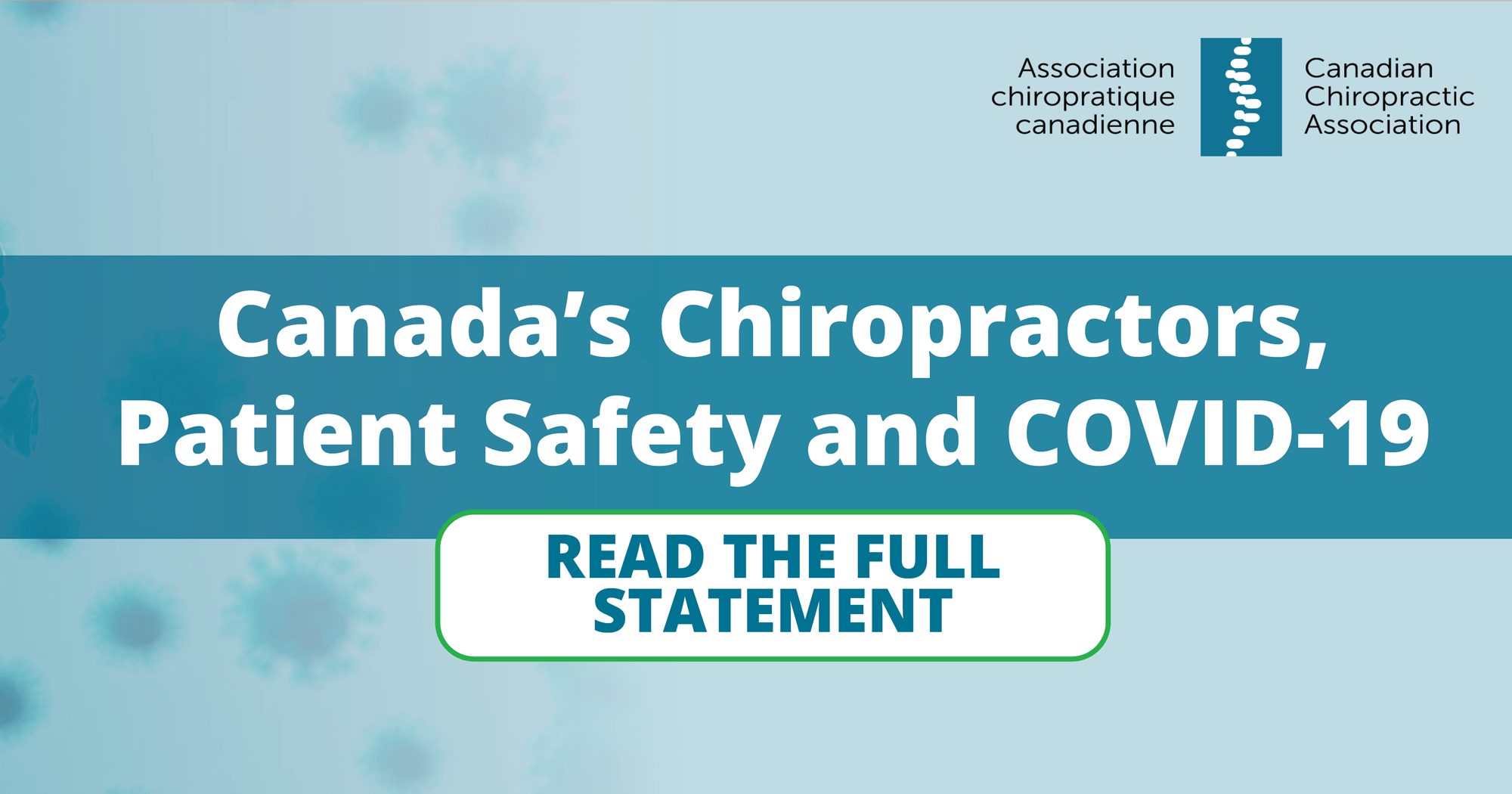 Canada’s Chiropractors, Patient Safety and COVID-19 - CCA