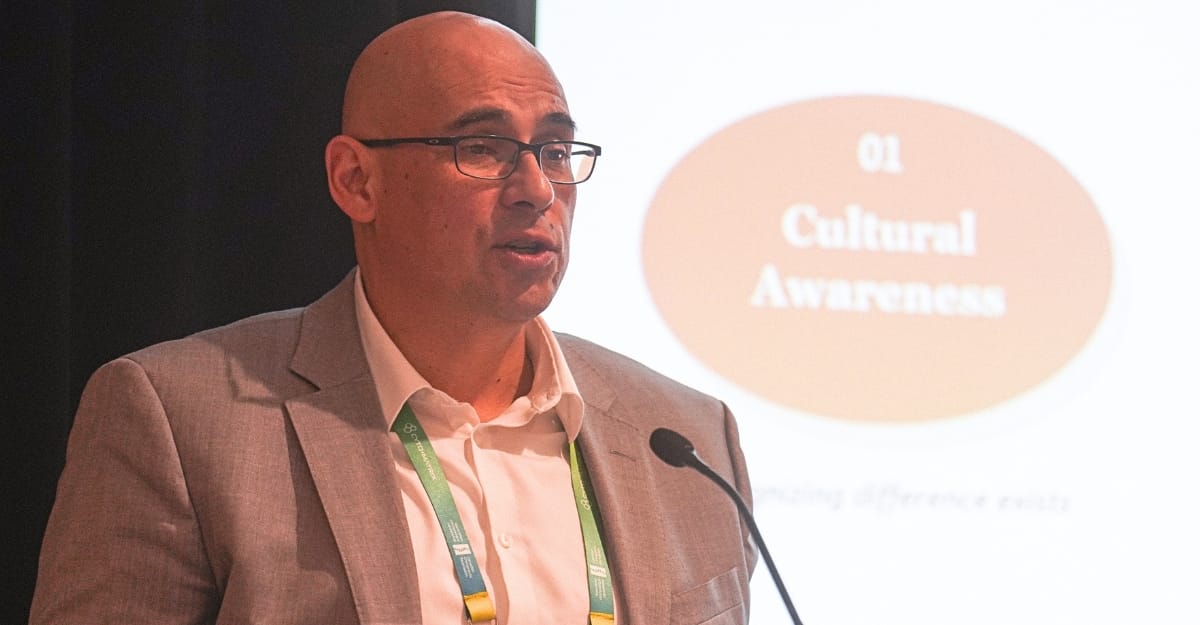 ICC Co-Chair Dr. David Peeace leads a session on cultural humility and Indigenous health in chiropractic care at the CCA’s National Convention & Tradeshow (NCT) in Halifax, Nova Scotia, in May 2026.